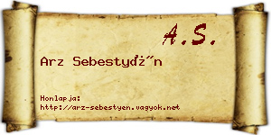 Arz Sebestyén névjegykártya